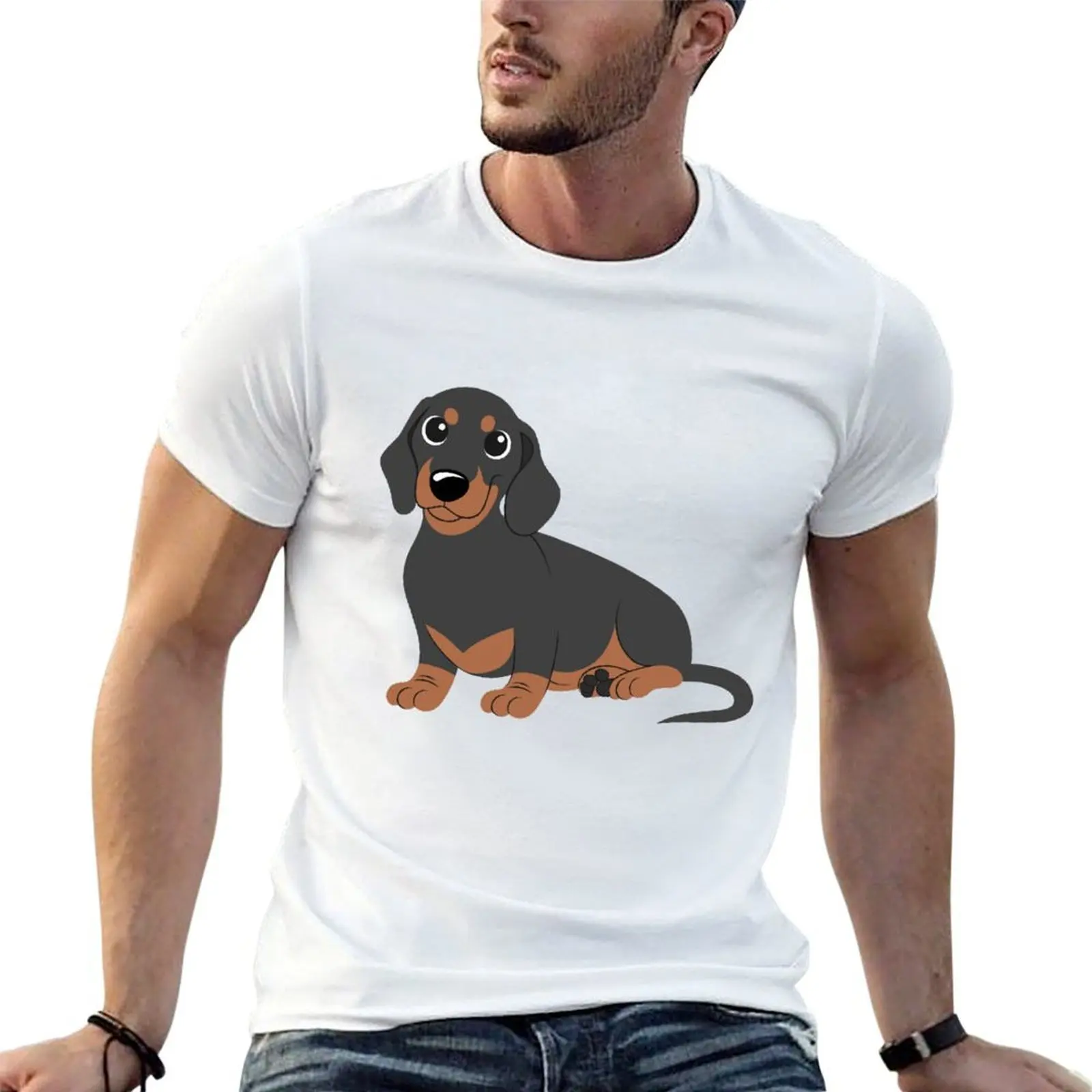 Miniature Dachshund - Black & Tan T-Shirt vintage graphic tee man clothes men clothes