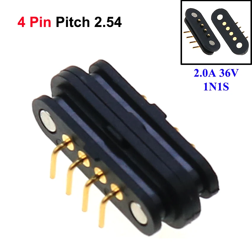 Cltgxdd 1 Paar Magnetic Pogo Pin Stecker 2 3 4 5 6 Positionen Pitch 2,2 MM Frühling Geladen Pogopin Männlichen weibliche Kontaktieren Streifen – Detail 2