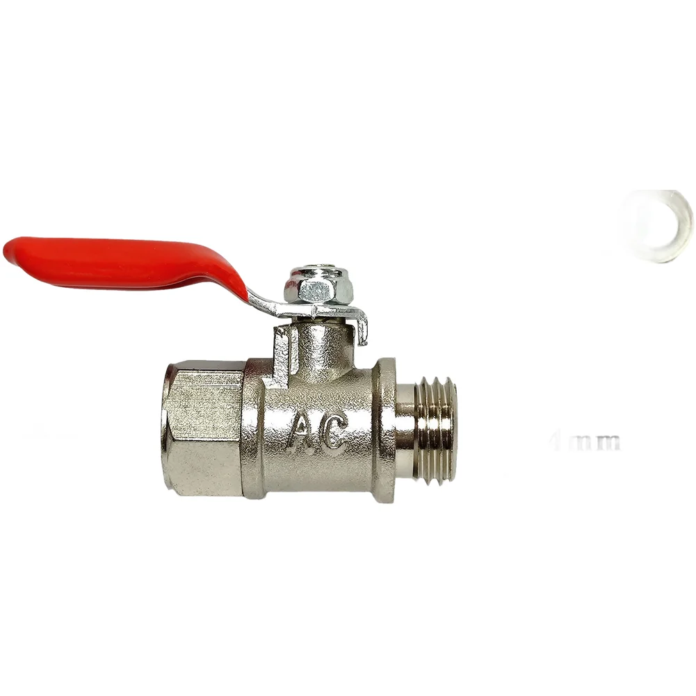Yellow Copper Ball Valve Manual Copper Valve For Pump Manual Drive Mode Straight-through Structure Chrome Plated Copper