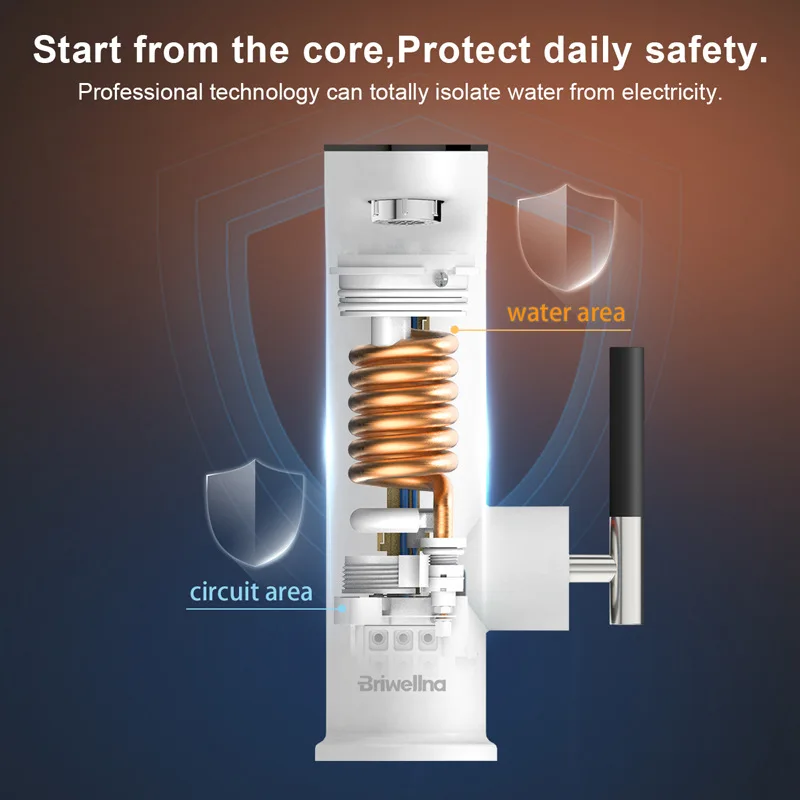 3200 واط سخان مياه كهربي صنبور المطبخ Tankless Geysers صنبور سخان التدفئة الحنفية سخانات لحظية Robinet 220 فولت