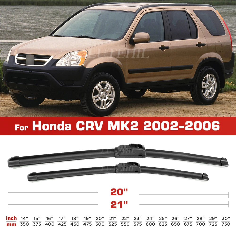 ممسحة لهوندا CRV MK2 2002-2006 2003 2004 2005 شفرات أمامية للزجاج الأمامي فرشاة نافذة 21 "+20" #2