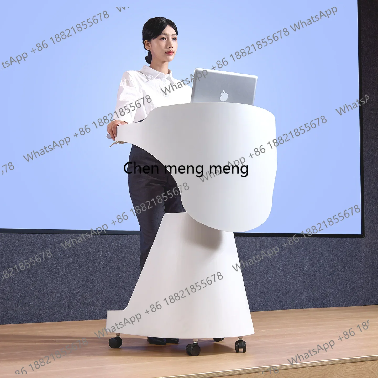 X188 Movable lifting speech platform School podium table Teacher lifting office Conference desk