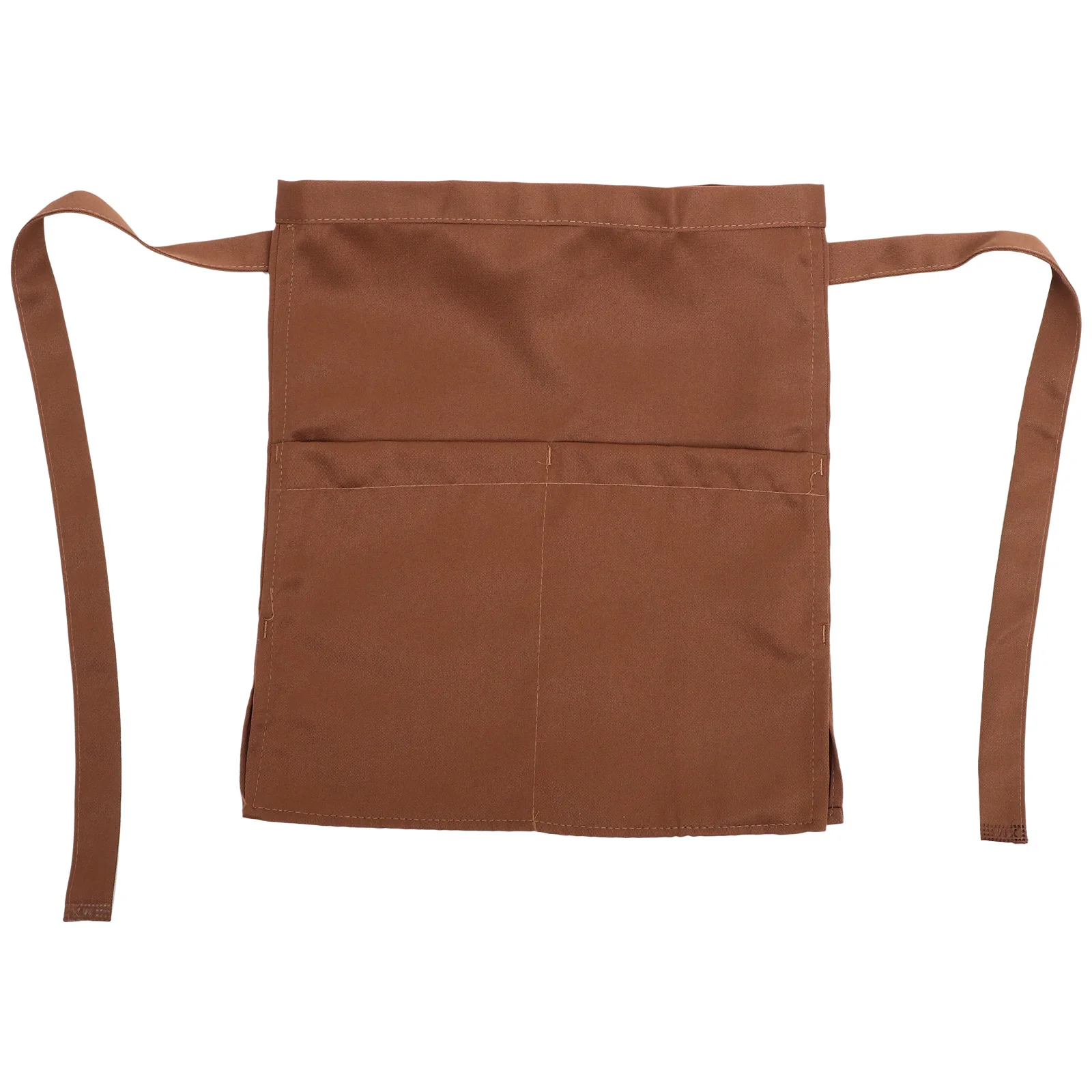

Short Aprons Women Pockets Coffee Maid Costume Half Waist Kitchen Polyester Machine Washable Gardening Baking Cleaning Serving