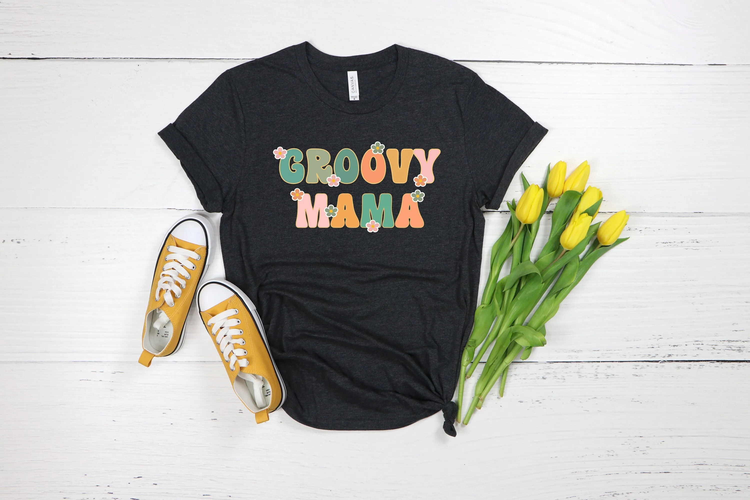 Groovy Family Matching T Shirt Mama Retro Dad One Two Baby Birthday Party Outfits Hippie