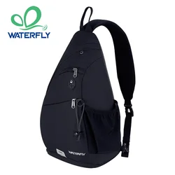 WATERFLY Sling Bag Crossbody One Shoulder Backpack Daypack Casual Cross Chest Bag Belt Side Pack For Large Capacity