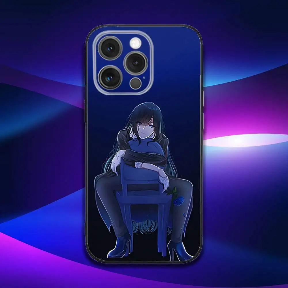 حافظة هاتف Ado Cartoon K-Kyogen X Uta لهاتف iPhone 17,16,15,14,13,12,11,Pro,Max,Plus,X,XS,SE4,E,Mini,Soft Black Case