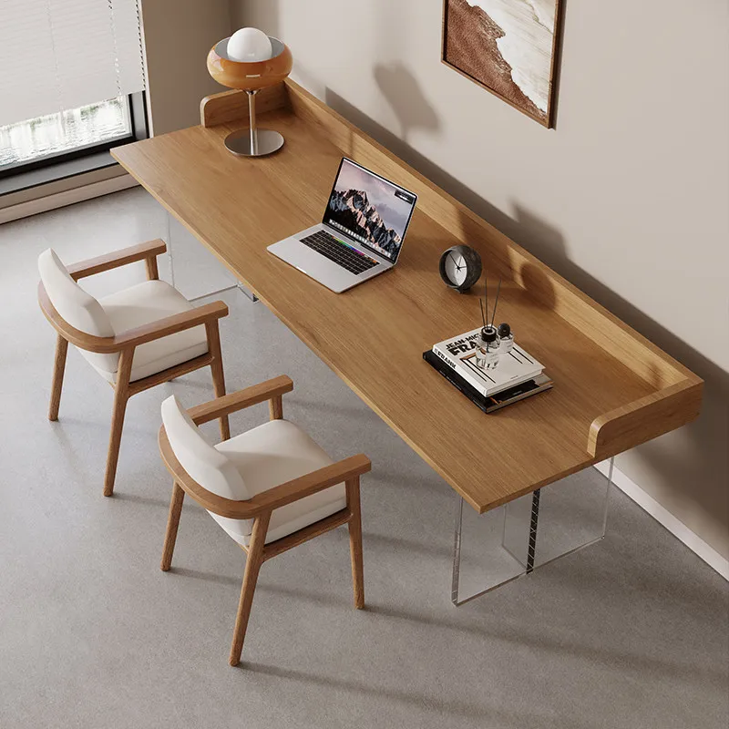 Modern Solid Wood Desk Nordic Creative Wall-mounted Bedroom Study Office Table Floating Design Home Furniture Плавучий Стол FYFD