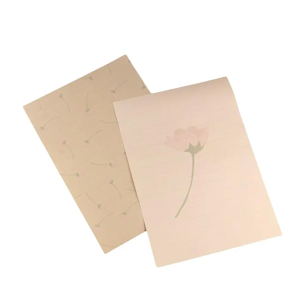 

Flowers Floral Envelopes DIY Postcard Greeting Letter Pads Writable with Stickers Letter Writing Paper Wedding Party
