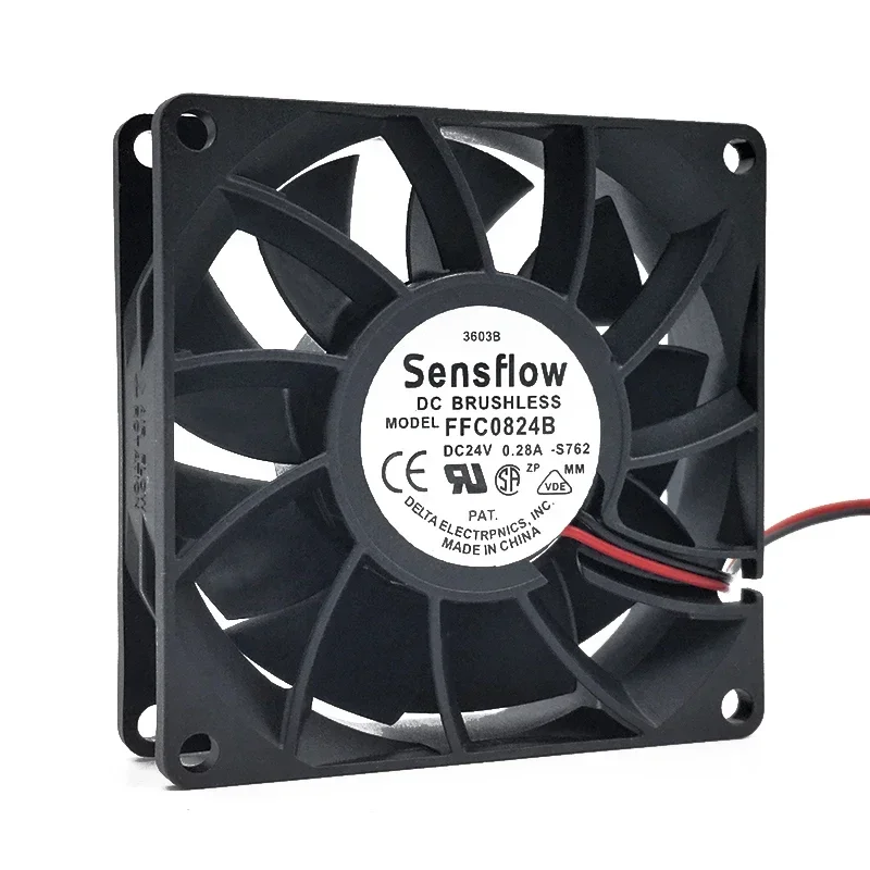 P 80*80*25MM Sensflow FFC0824B 24V 0.28A wind 8025 double ball DC 8CM high speed fan