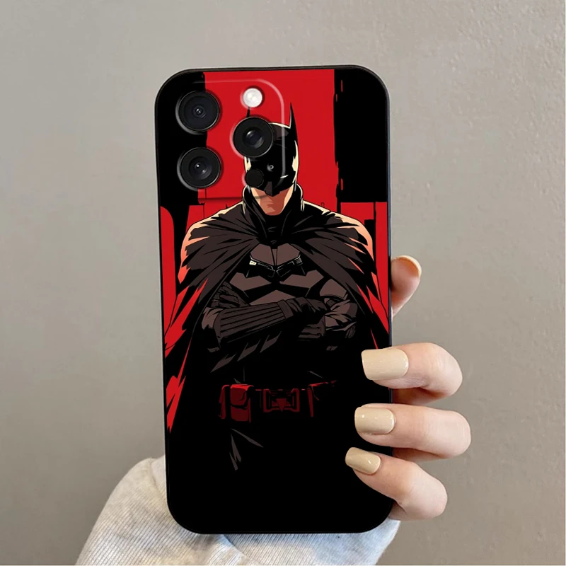 B-Batmans Art Popular Cool For Apple iPhone 16 15 14 13 12 11 XS XR X Pro Max Plus Mini Black Cover Phone Case