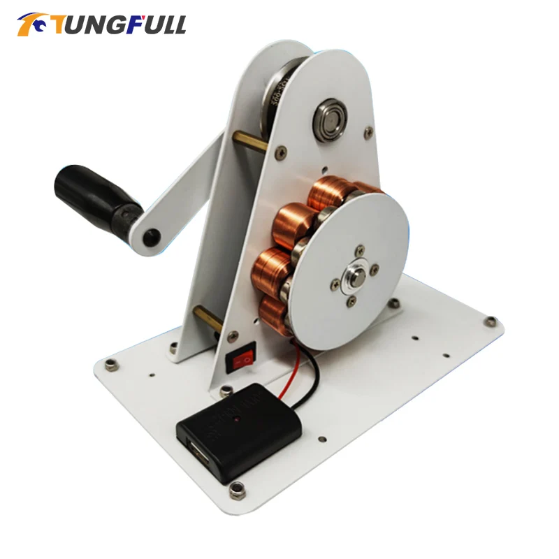 

Hand Crank Generator Emergency USB Charging Portable USB Interface 12V Power Generator Physics Electromagnetism Teaching Tools