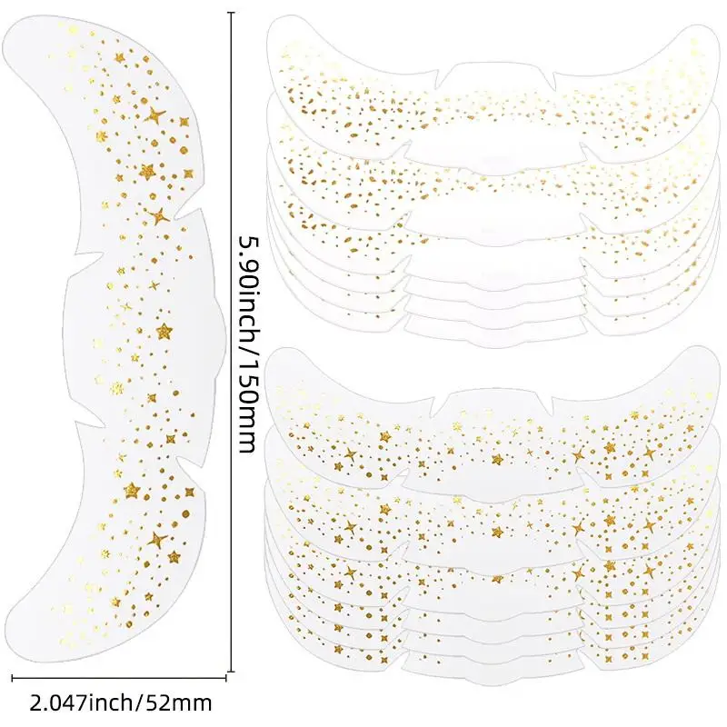 1Sheet  Hot Rose Gold Freckles Temporary Tattoo Stickers Hot Stamping Freckles Makeup Patches Face Makeup Kid Decor Stickers