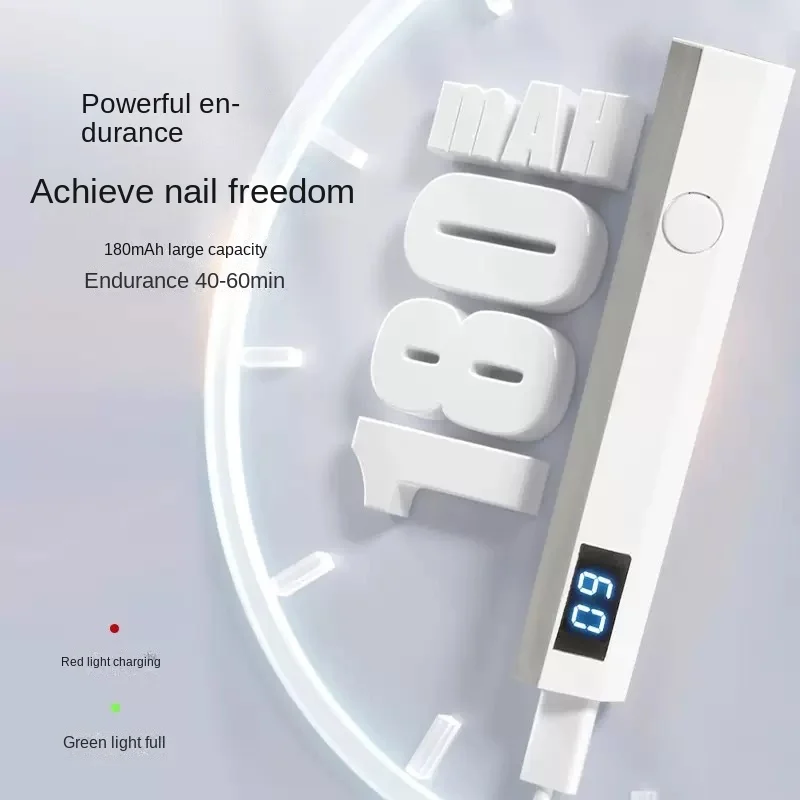 Nuovo prodotto transfrontaliero Lampada ricaricabile per manicure con una sola parola con display LCD Lampada per manicure Lampada portatile per una sola parola per la casa