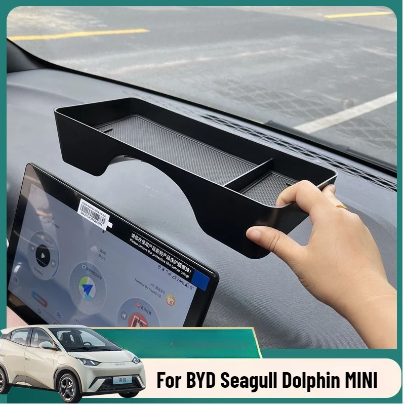 Für BYD Seagull Dolphin MINI 2025 2024 Mittelkonsole Bildschirm Hinterer Staufach Auto-Innenausstattung Armaturenbrett-Ablage – Detail 1