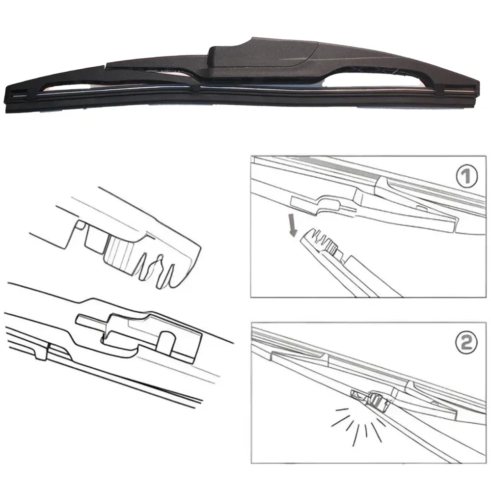 For Hyundai Venue QX 2019-2024 2020 2021 2022 Wiper Front & Rear Wiper Blades Windshield Windscreen Window Brushes 24"+18"+12" 6