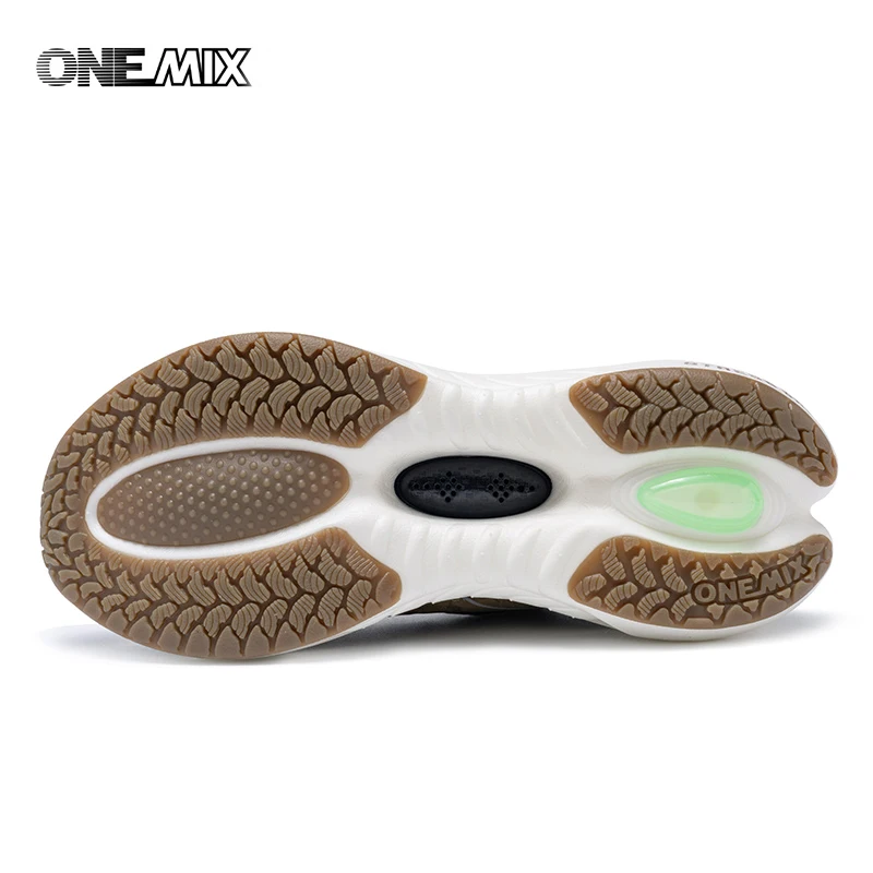 ONEMIX-Chaussures de course en cuir pour hommes et femmes, baskets d'entraînement, de sport, de marche, de jogging, chaudes, résistantes à l'usure, collection hiver 2024