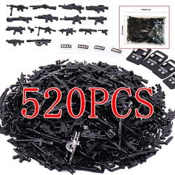 520pcs Guns Weapon Pack Modern Army Bricks Swat Police Special Force Soldier Figures Accessories Assembly Blocks Toys