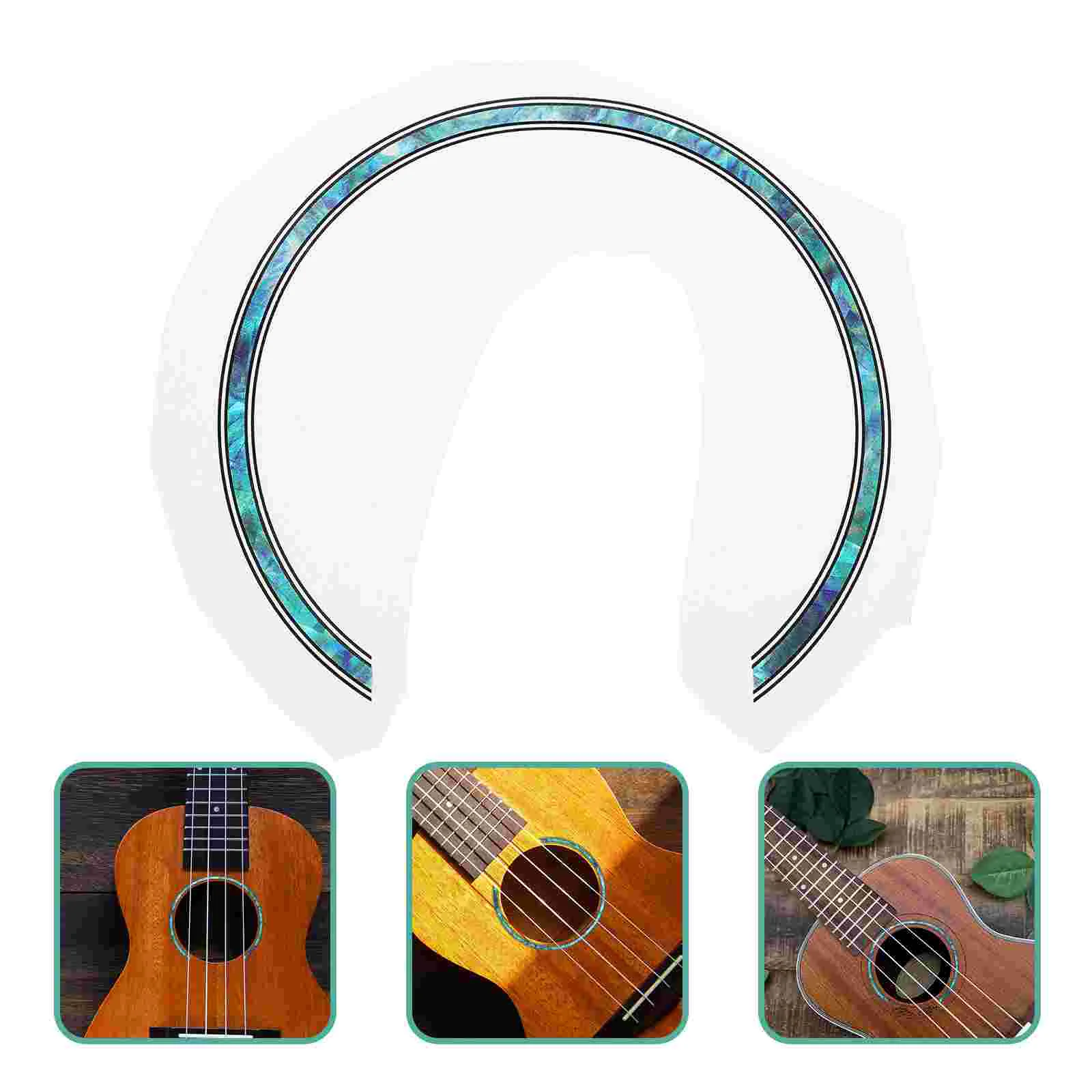 

Rim Guitar Sound Hole Decals Sticker 3D Printing Water Inlay for Concert Ukuleles