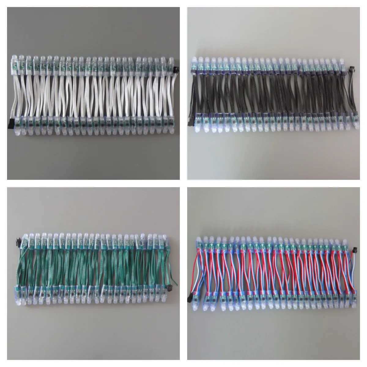 50 sztuk/partia DC5V/12V wejście WS2811 moduł pikseli, 12mm czarny/zielony drut led ciąg; Chrismas drzewo; Wodoodporny z 3pin JST złącza
