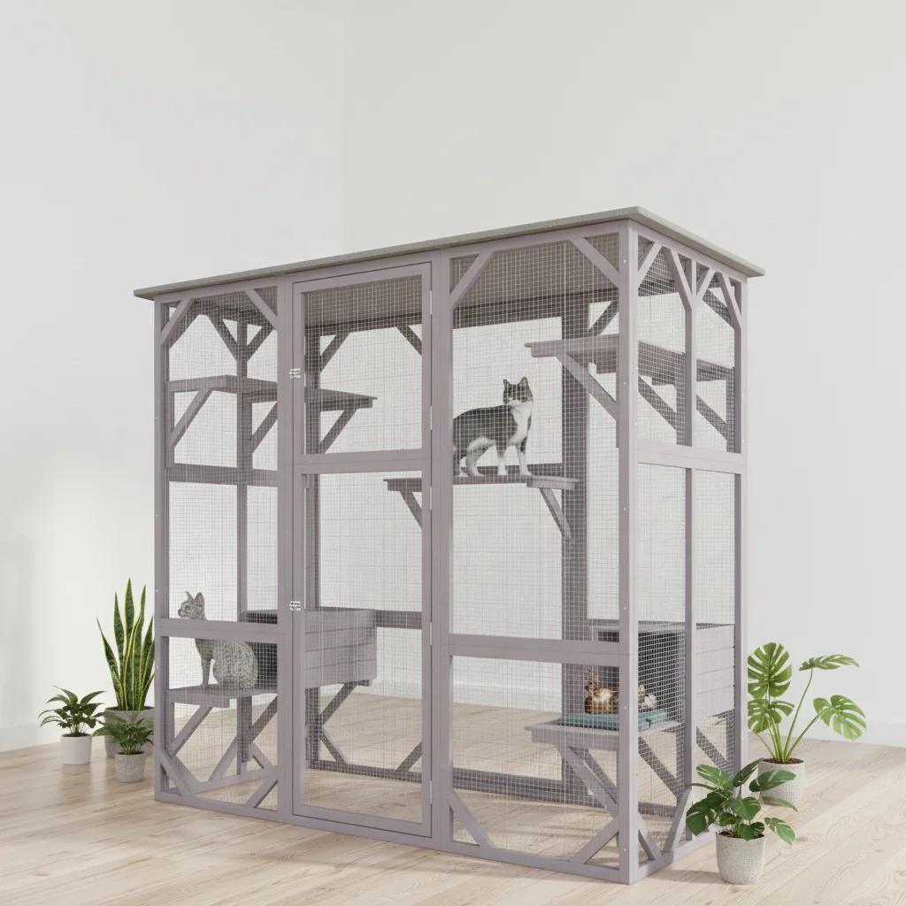 SDCH011-B Eco-friendly Outdoor Wooden Enclosure For Reptile Cage Chameleon Lizards Guanas Cage Cat House view 3