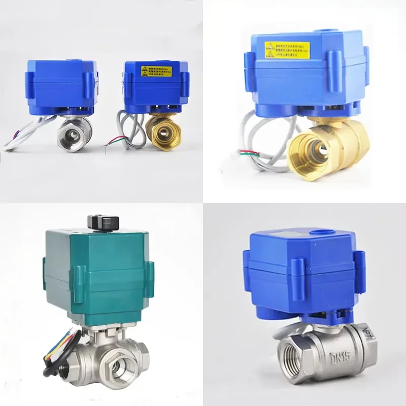 2 Way AC DC 9V to 24V Electric Ball Valve CR03 CR04