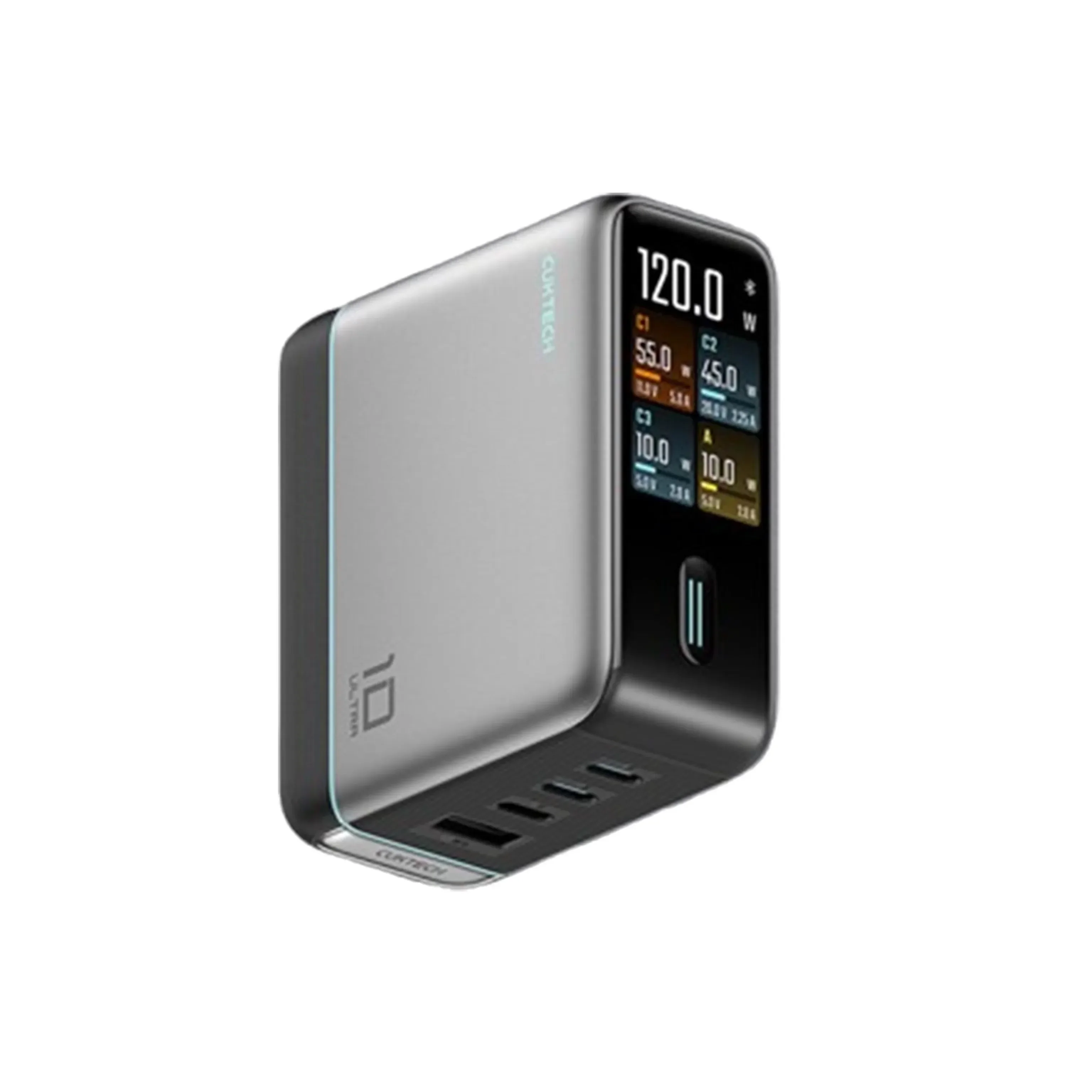 CUKTECH 10 Ultra120W GaN Fast Charger PD3.0 Multi-Port USB Digital Display Portable Travel Charging Adapter for iPhone MacBook
