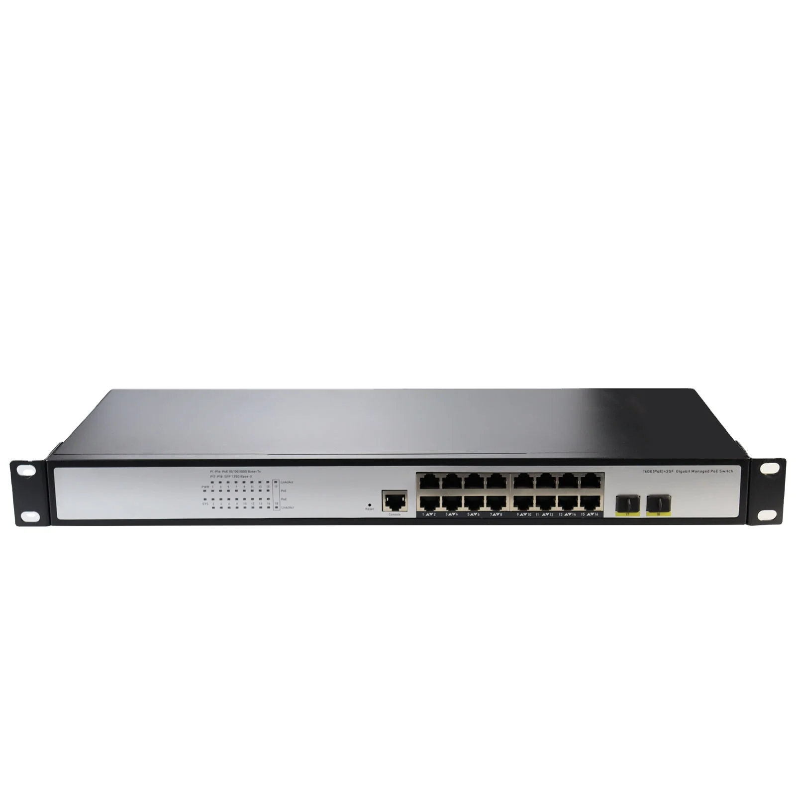 L2+ 16-Port 10/100/1000T 802.3at PoE + 2-Port 100/1000X SFP Managed Switch