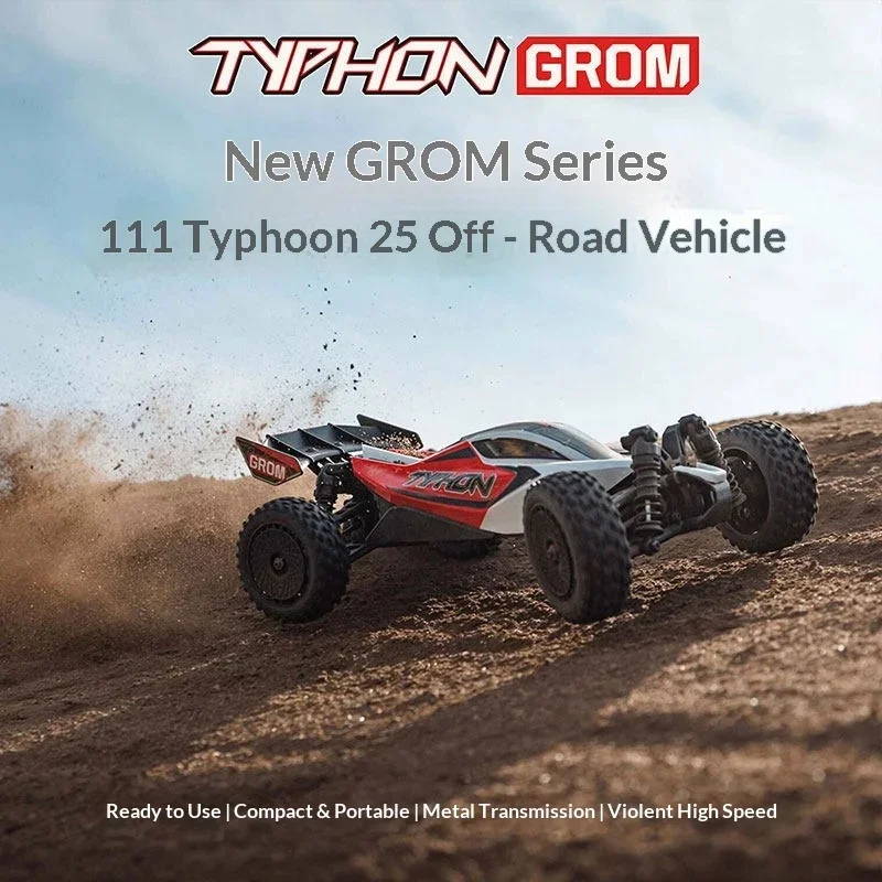 

ARRMA ARA2106 1/18 Small Typhoon 2S Simulation Remote Control Electric Brushed 4WD Climbing Off road Vehicle RC Car Model Gift