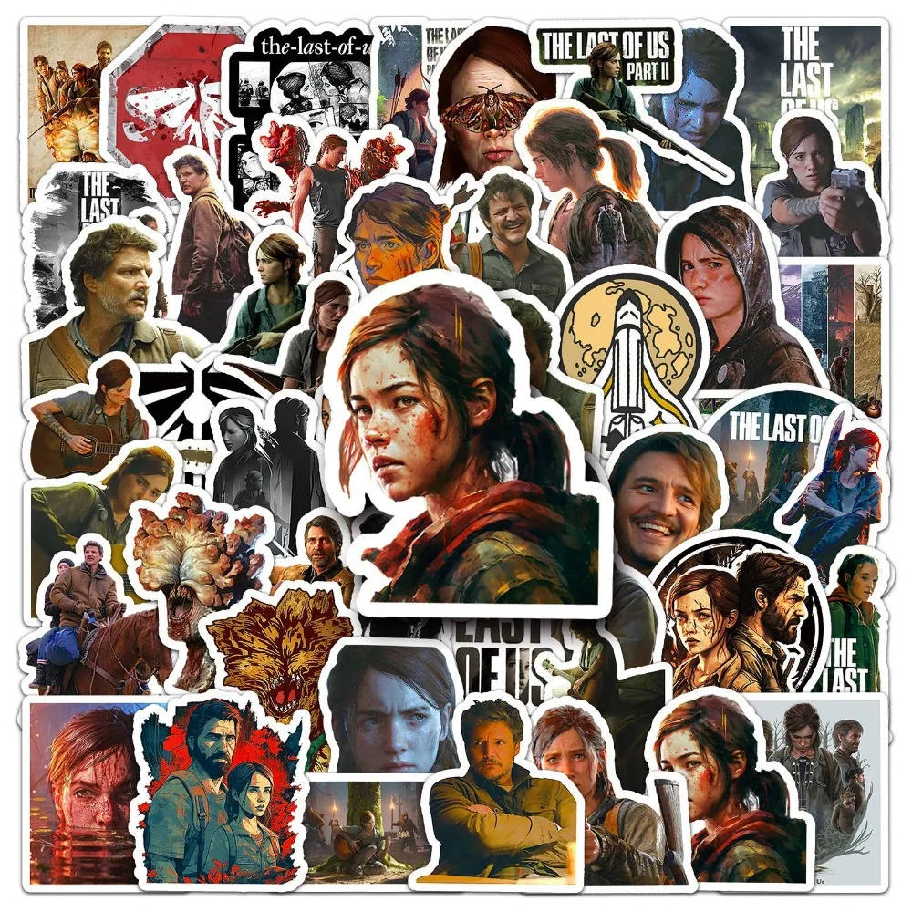 50pcs The Last of Us Stickers Pack for DIY Fridge Suitcase Motorcycle Guitar Anime Character Ellie Vinyl Sticker Kids Gift