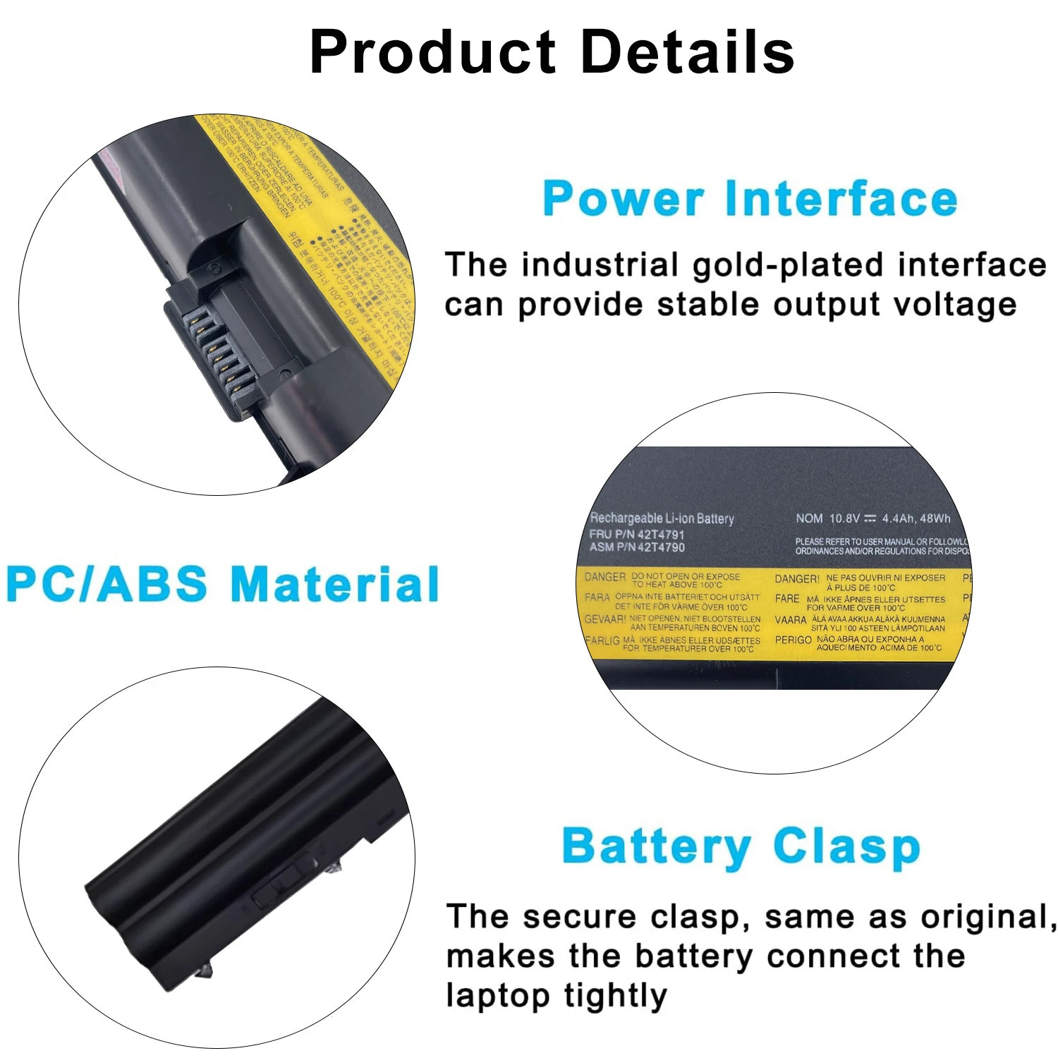 New T410 55+ Laptop Battery For ThinkPad E425 E520 E525 W520 L512 L412 L520 T410 T420T510 T520 42T4752 42T4885 42T4886 42T4751