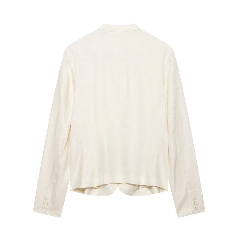 Guobioziy 2026 Autumn New Women's Jacket Beige Long-Sleeve Simple Relaxed Elegant Blazer Casual Fashion Stylish and Graceful