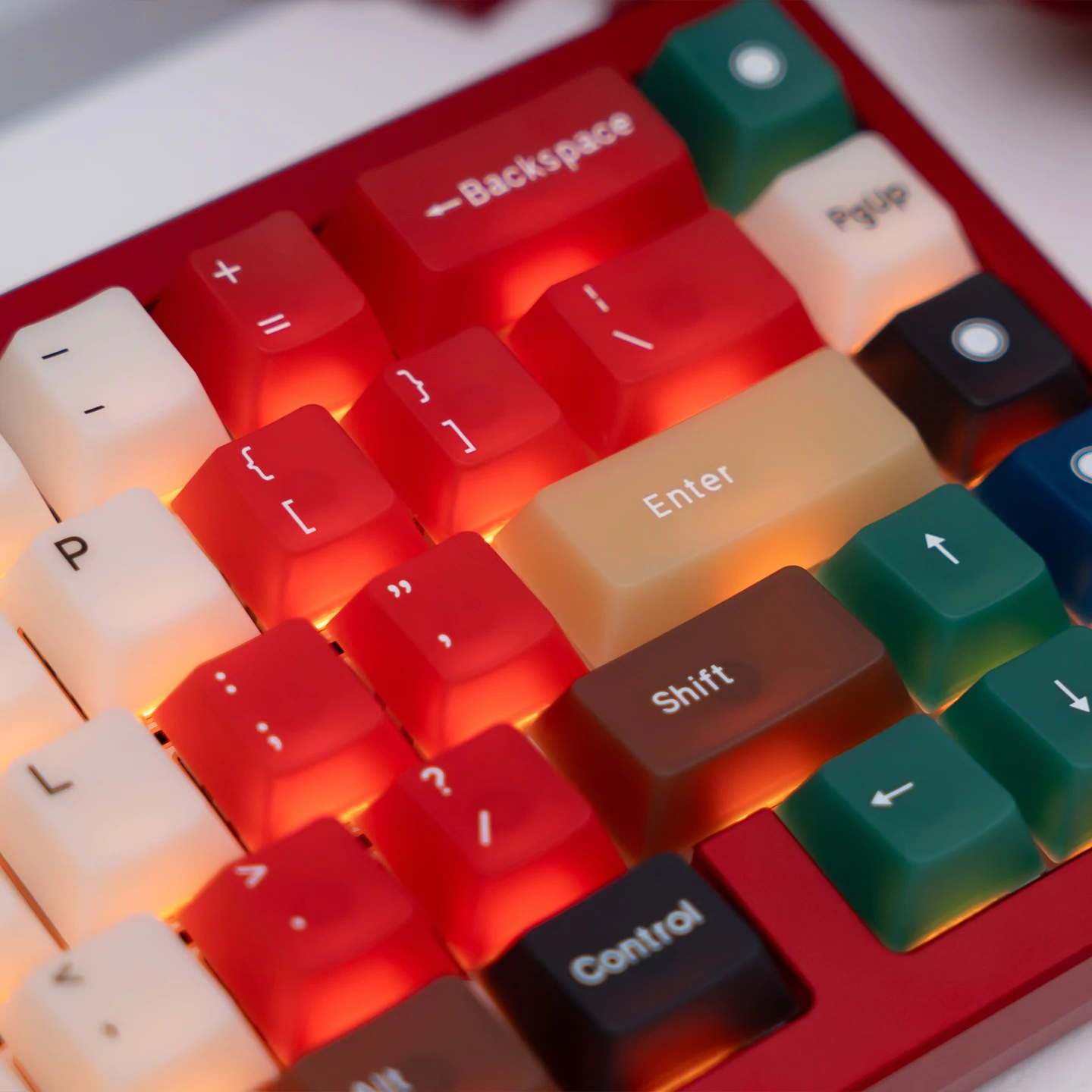 Keebox Mixed Lights RGB Semi Translucent Mechanical Keyboard Keycaps Cherry Profile Key Cap PC For Wooting HE Switch Rakka