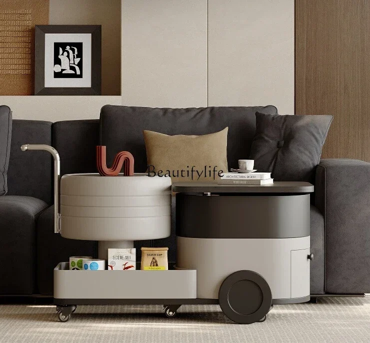 

35FG26Simple and modern movable lifting edge trolley designer creative small coffee table