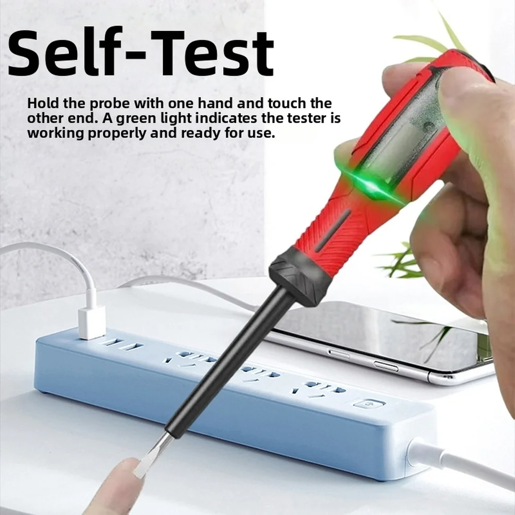 

Бесконтактный тестер напряжения 12В-250В с двойной LED-подсветкой, цифровым дисплеем и цветной индикацией, инструмент для проверки напряжения