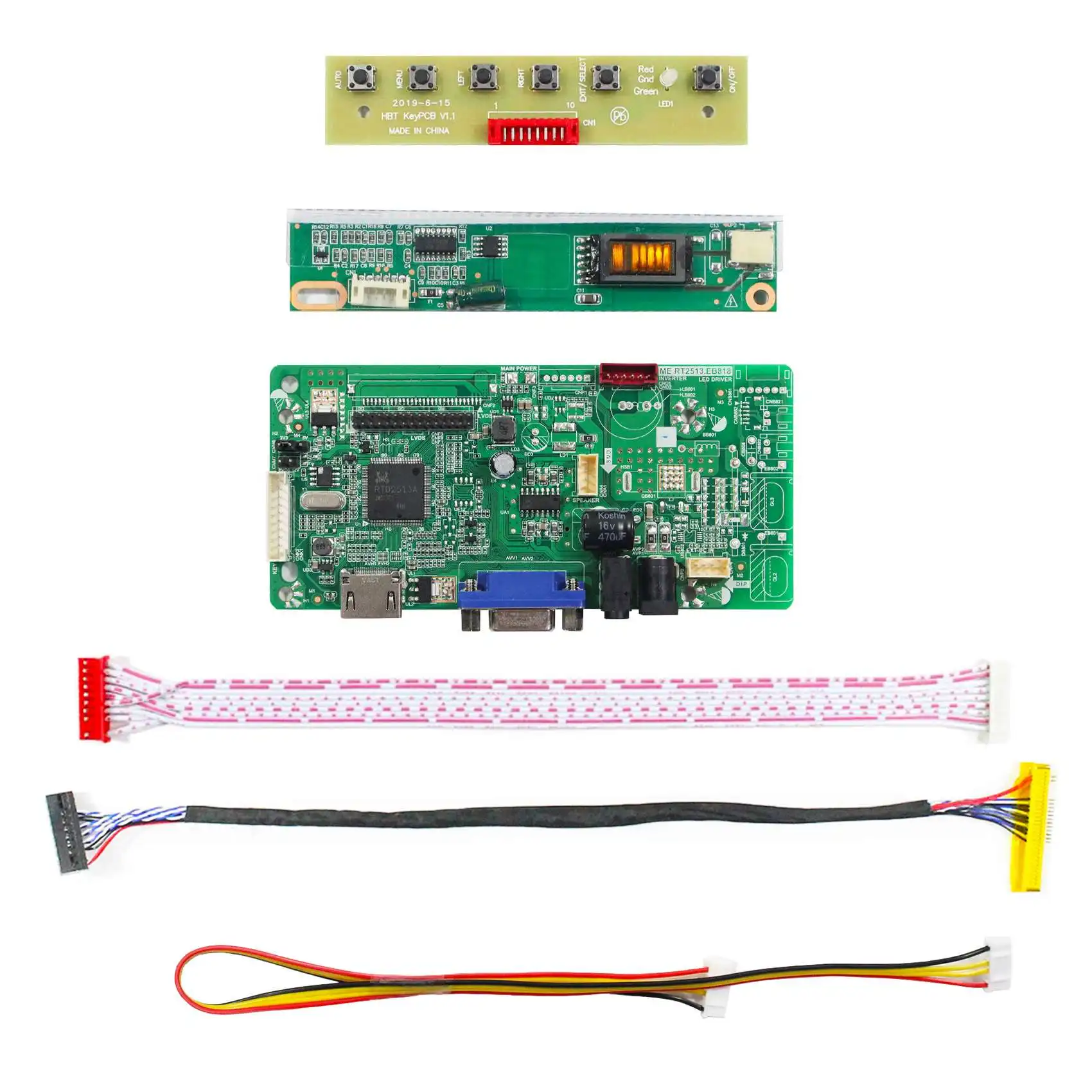 HD MI VGA LCD Controller Board 15.6 in LP156WH1 LTN156AT01 1366x768 LCD Screen