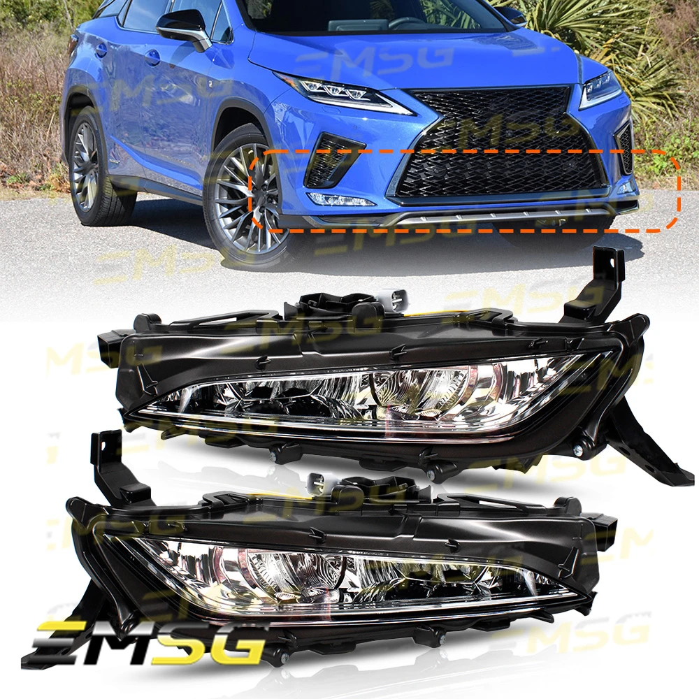 LED Daytime Running Light For Lexus RX350 RX450h AL30 2022 2023 Car Accessories Front Bumper Fog Lamp DRL 8122048060 8122048070