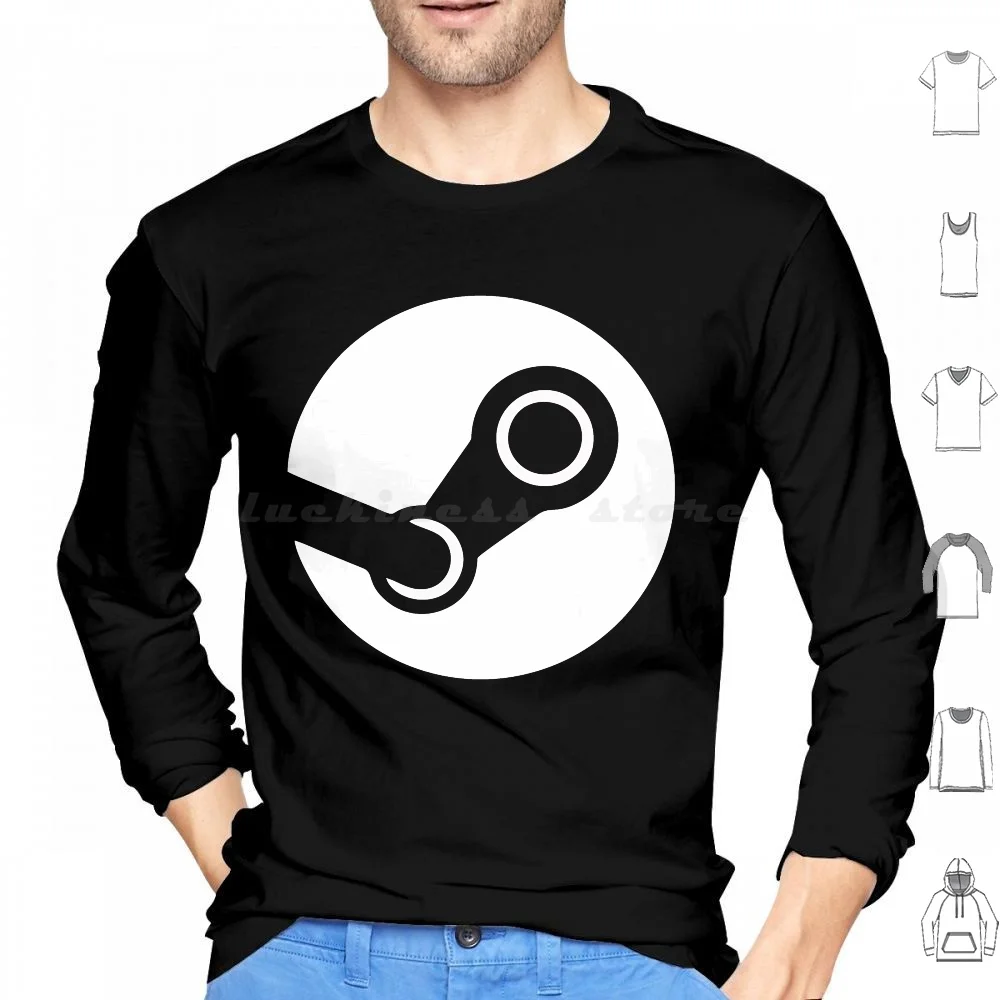 Best Seller Steam Logo Essential Hoodies Long Sleeve Steam Steam Logo Best Seller Essential Steam Stuff