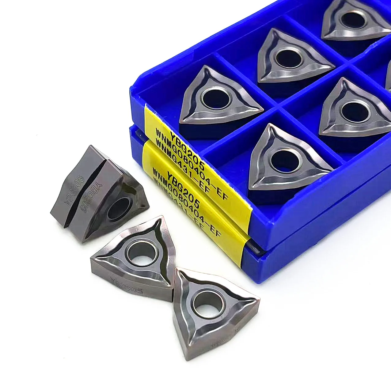 10 pz originale WNMG080408 EF YBG205 WNMG080404 EF YBG205 WNMG 080408 080404 tornio strumenti CNC Cutter inserti in metallo duro utensile per tornitura