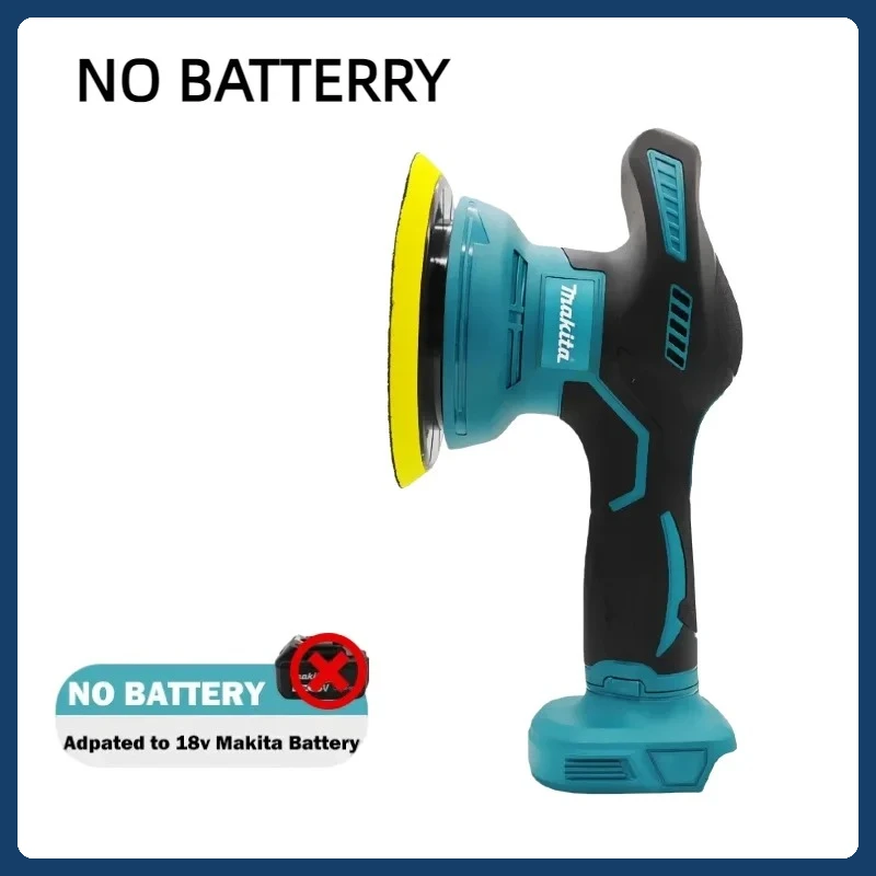 Makita Akku-Polierer, 8 Gänge, digitale Anzeige, elektrischer Polierer, Auto-Wachs- und Poliermaschine für 18-V-Lithium-Batterie