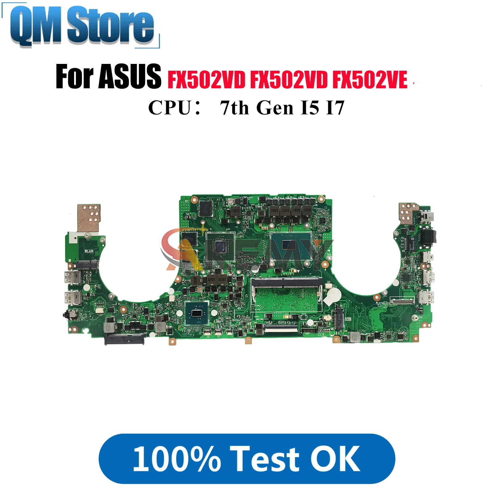 

FX502VD Laptop Motherboard For ASUS TUF Gaming FX502VD FX502VE FX502V Notebook Mainboard With I5 I7 CPU 100% tests OK fast ship