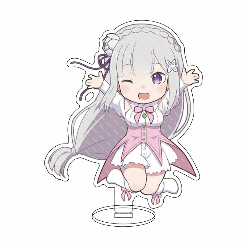 Anime Re Starting Life In Another World Acrylic Stand Model Plate Keychain Figure Display Collection Badge Creative Gift