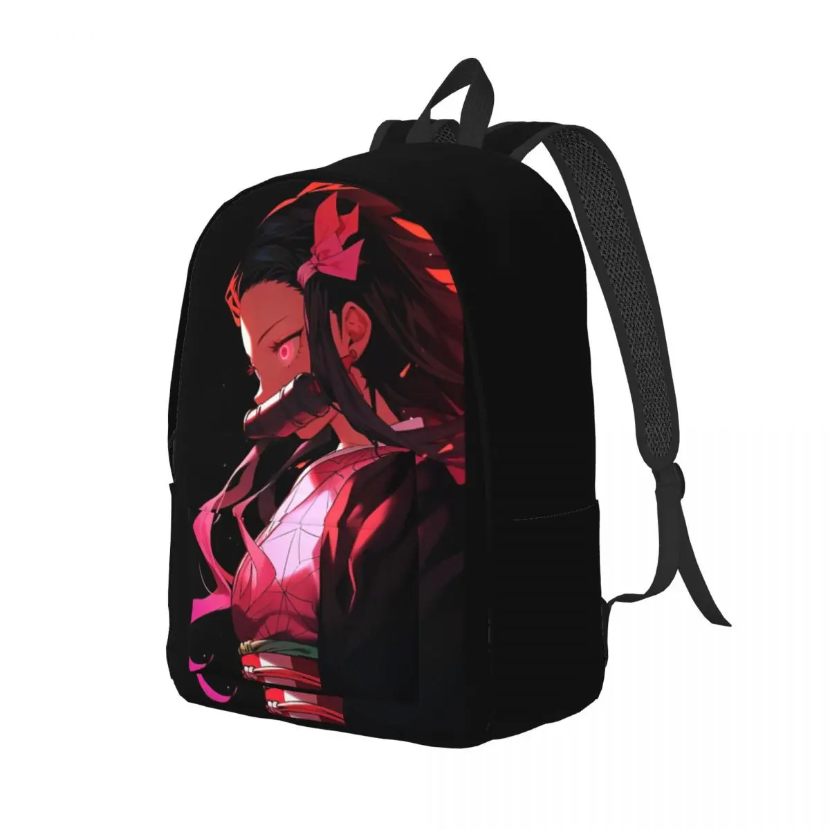 Demon Slayer Anime for Teens Student School Bookbag Nezuko Kamado Canvas Daypack Elementary High College with Pocket