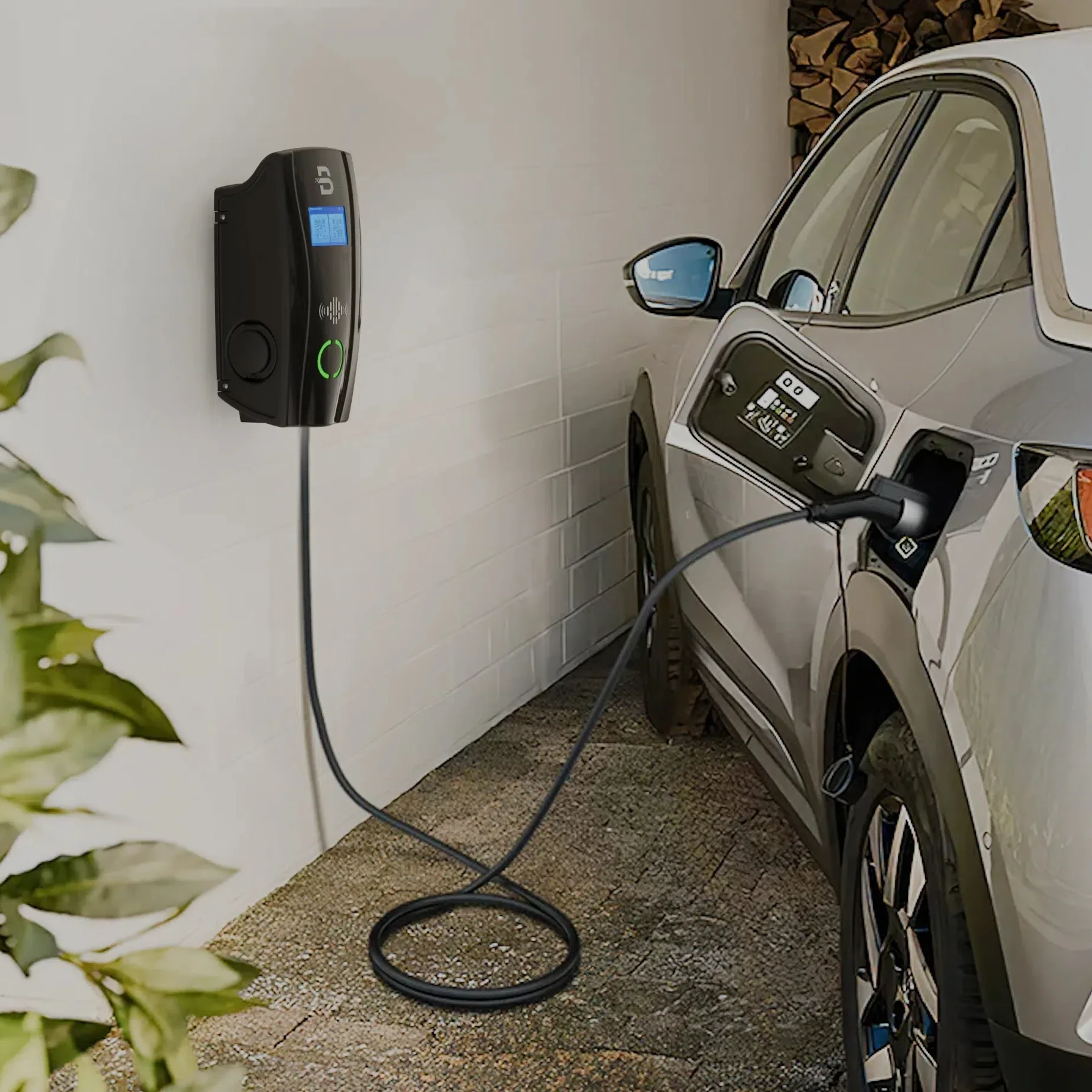 

BENY 7.4KW*2 22kw*2 IP55 Wall-mounted AC EV Charger Type1 Type2 GB/T Commercial AC EV Charging Station With RFID Card