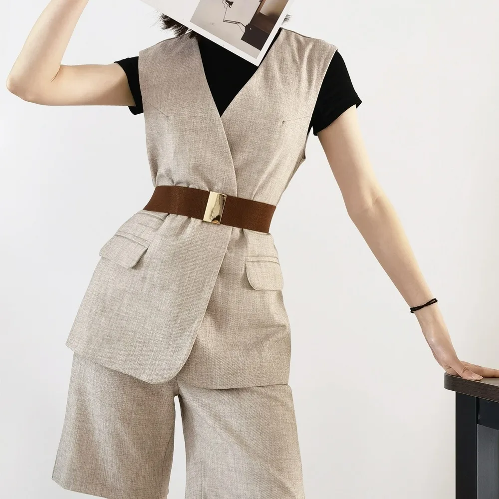 مشد نسائي عريض مرن ، أحزمة نسائية ، حزام خصر ، إبزيم ، حزام خصر ، مشد ، حزام خصر ، مشد ، معطف مبطن ، أنثى #4