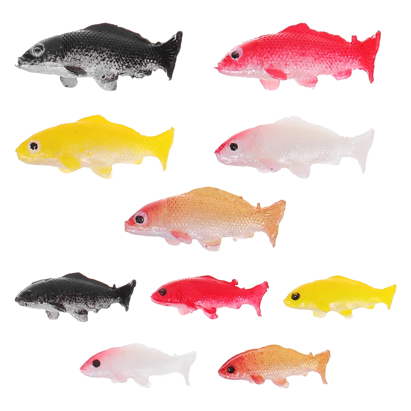 

10Pcs Mini Koi Fish Sculptures Lifelike Resin Aquarium Decorations Garden Pond Durable Fish Ornaments Vibrant Colors