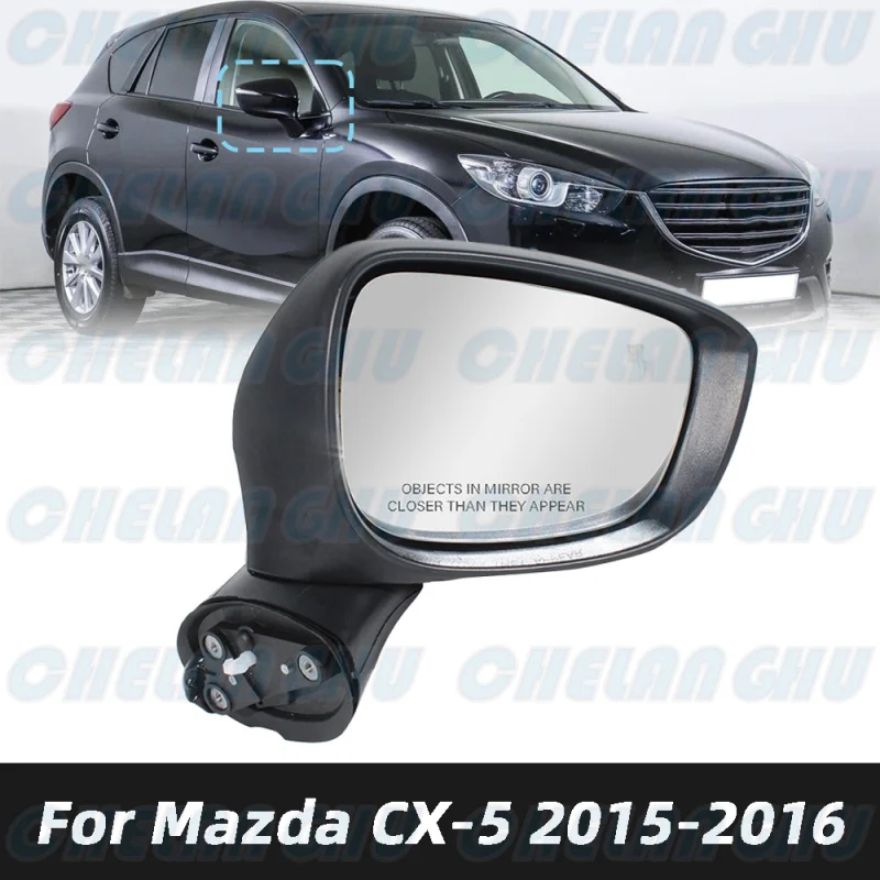 

For Mazda CX-5 2015 2016 US Version Right Side 7 Pins Black Painted Mirror Assembly KR2269182B With Heated Blind Spot Turn Light