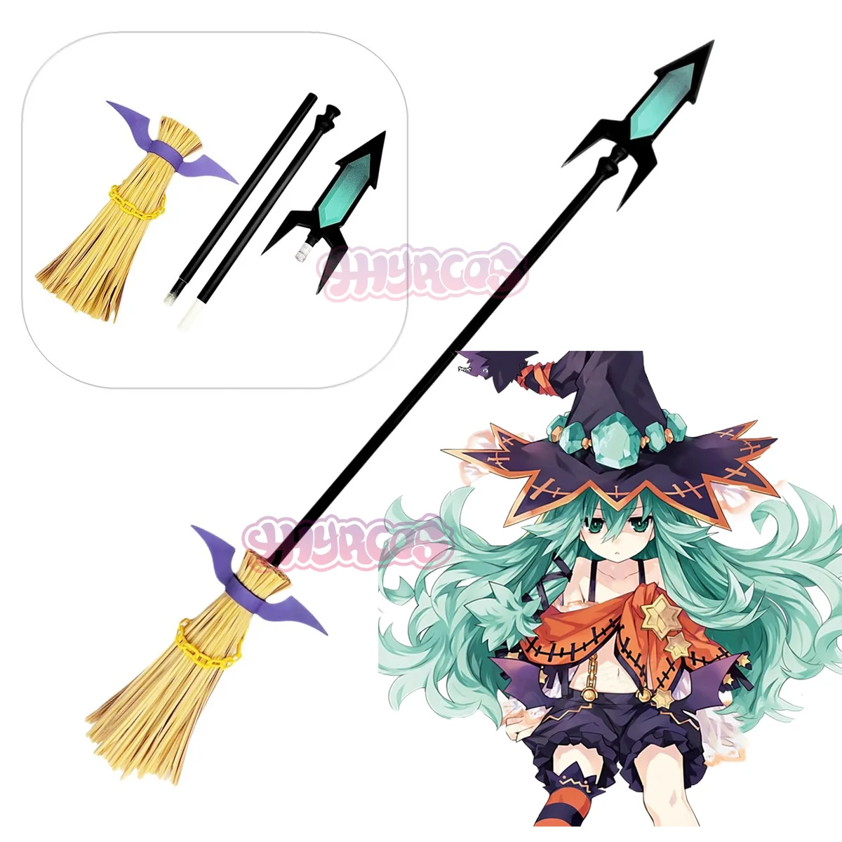

Нацуми косплей посох метла реквизит аниме дата живое оружие оборудование Хэллоуин карнавал на заказ аксессуары для костюмов ручной работы