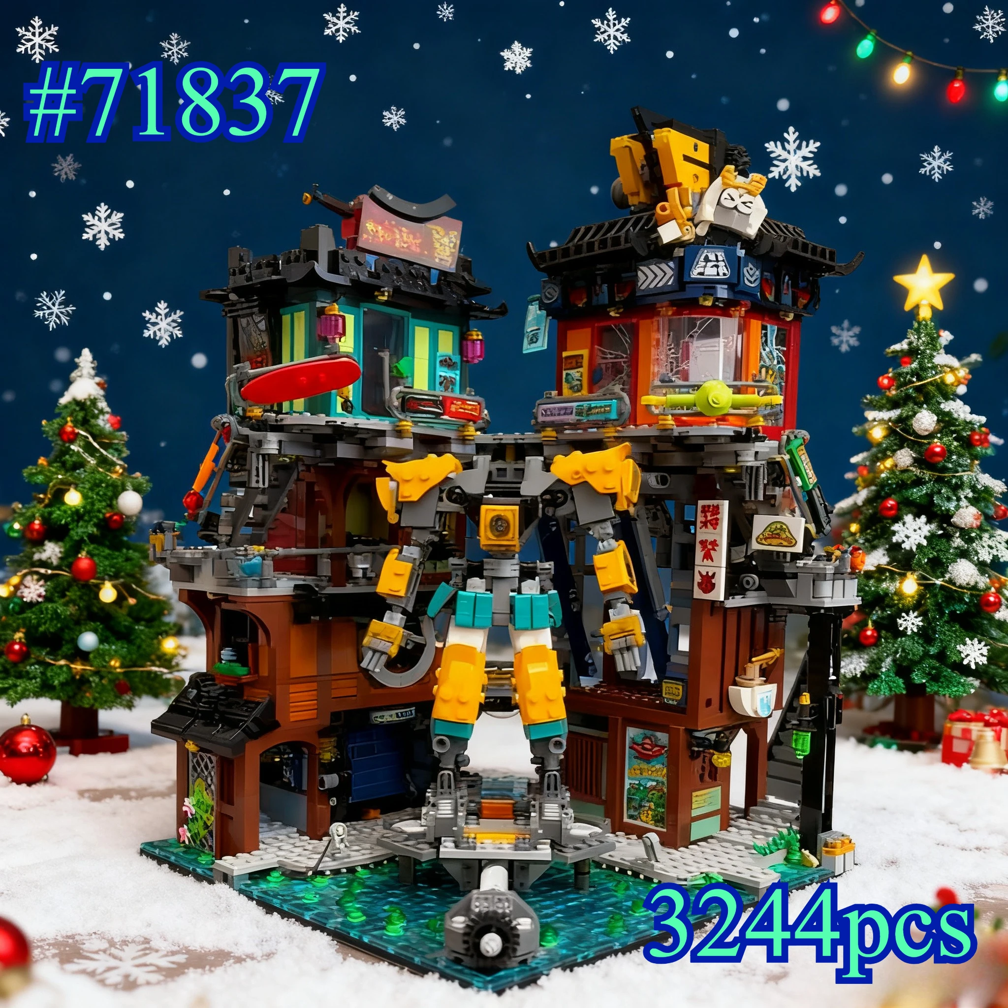 Fábrica de reparo de robô 71837 conjuntos de blocos de construção compatíveis com partículas Legoed adequadas para presentes de Natal 3244 peças