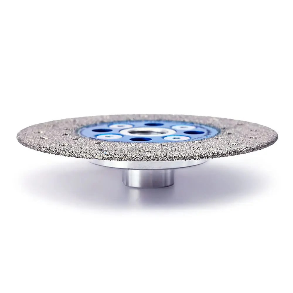 1pc 115mm 다이아몬드 진공 브레이징 조각 톱 조각 블레이드 이동식 5/8 "-11 플랜지 그라인딩 디스크 콘크리트 세라믹 타일 커터