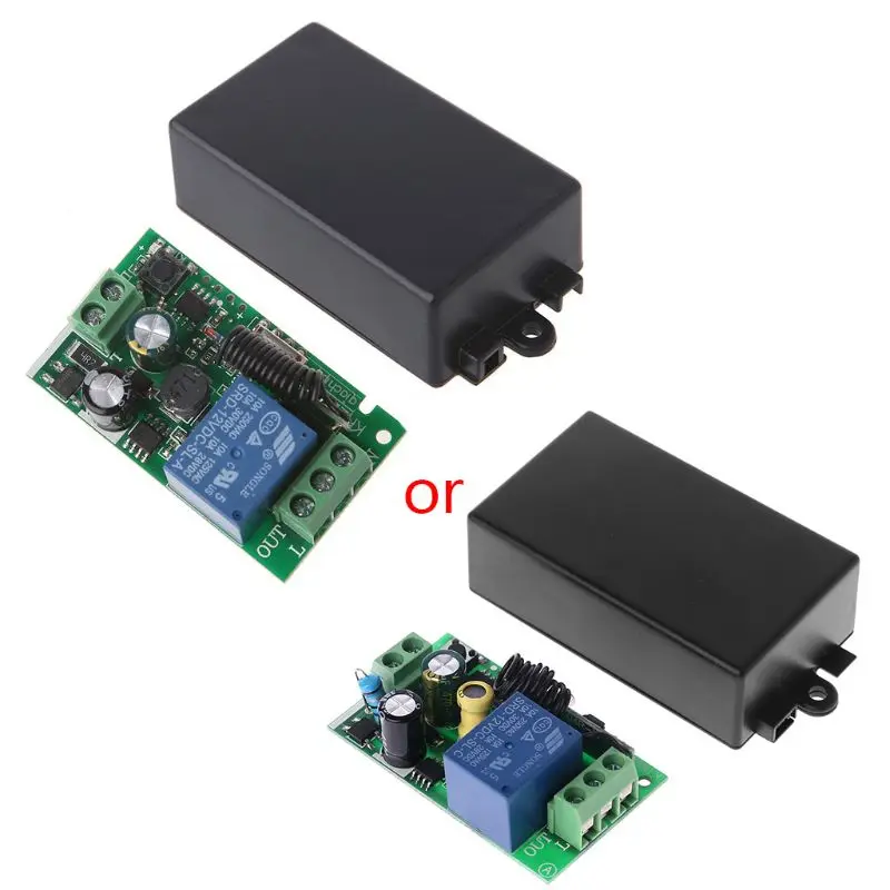 QIACHIP 4433Mhz Universal Wireless Remote Control Switch AC 85V 110V 220V 1CH Relay Receiver Module & RF 433 Mhz Remote Controls